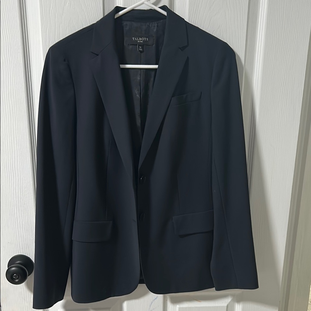 Talbots Blue Blazer Classic Tailored Suit Jacket